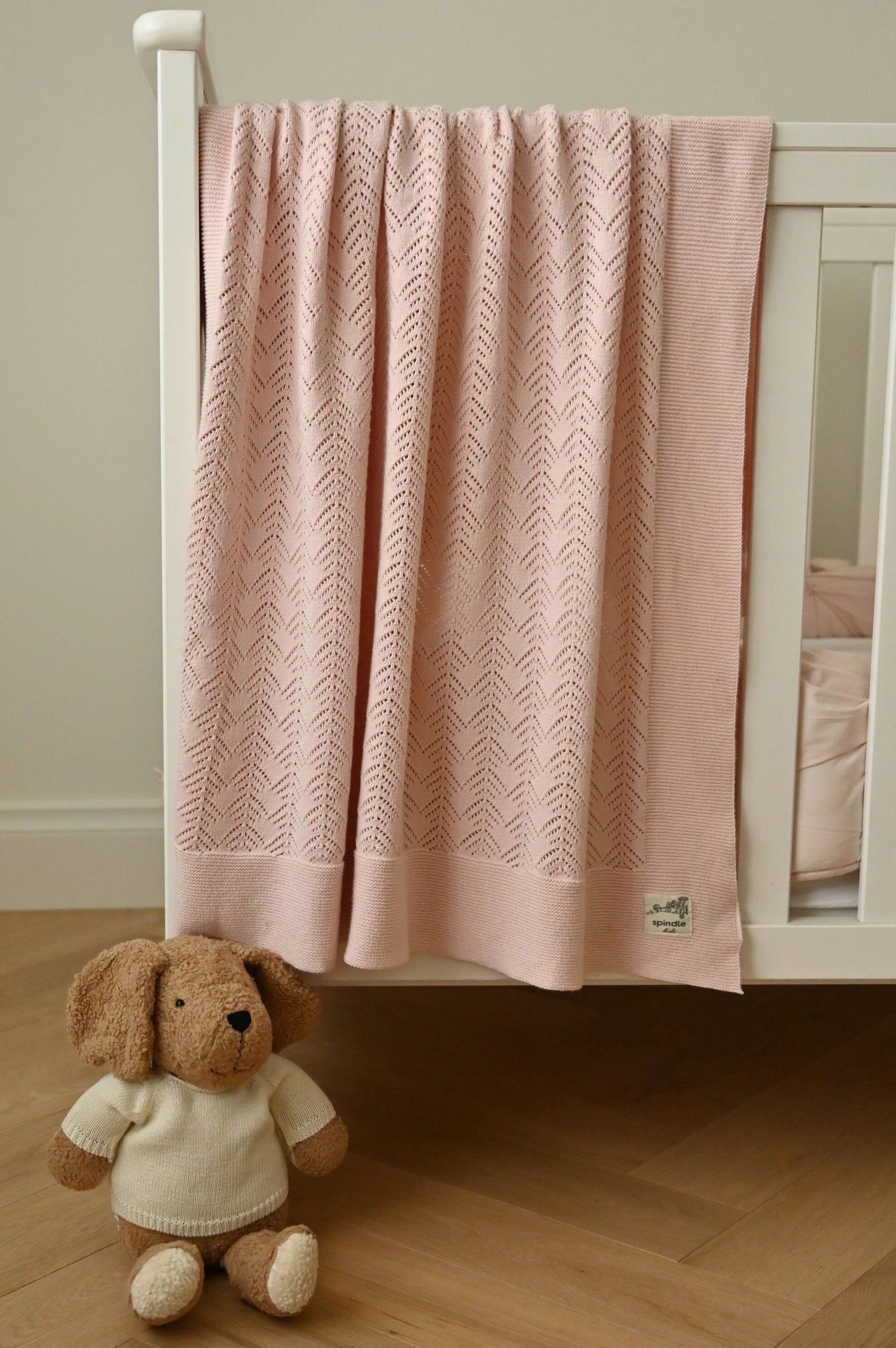 Classic Heirloom Blanket - Pink - GOTS Certified Organic Cotton