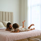 Large Polka Blanket - Pink with Ivory Dots - GOTS Certified Organic Cotton