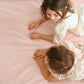 Large Polka Blanket - Pink with Ivory Dots - GOTS Certified Organic Cotton