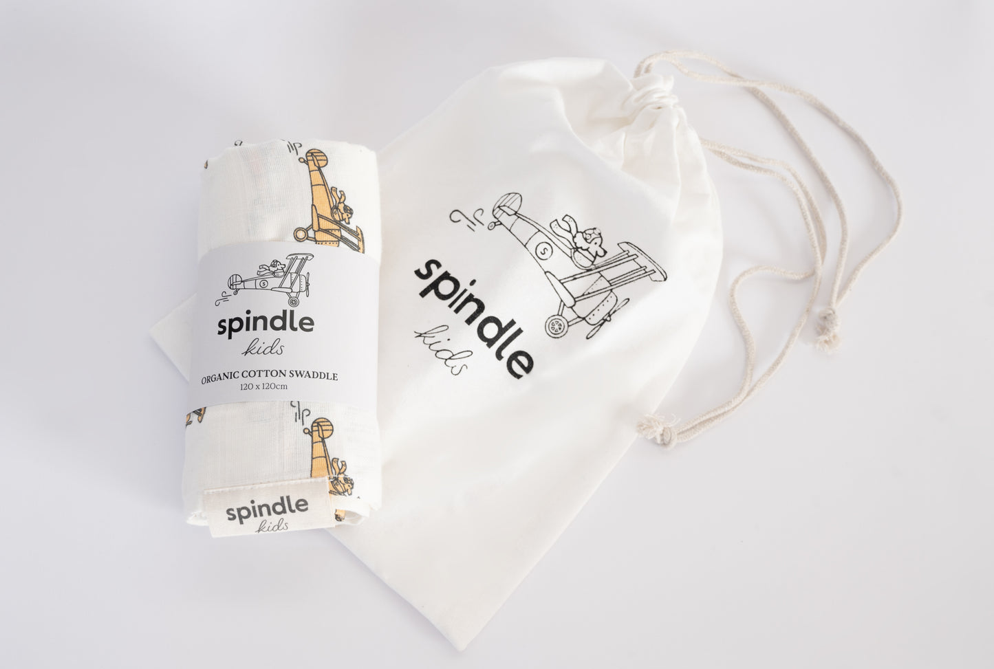 The Spindle Signature Swaddle - GOTS Certified Organic Cotton