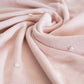 Large Polka Blanket - Pink with Ivory Dots - GOTS Certified Organic Cotton
